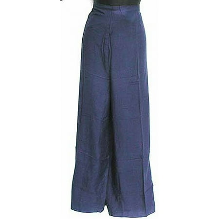Cultural Exchange - Solid Color Ladies Wrapping Pants [Navy Blue - Free ...