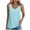 Light Blue, variant on pstuiky Women Tank Tops, Women Solid Color Hollow Button Round Neck Casual Tank Top Stylish Summer Fashion Sleeveless Shirt for Women Lightweight and Comfortable Army Green L