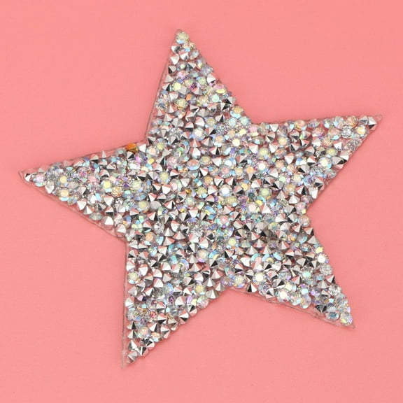 10pcs Rhinestone Star Applique Iron On Clothes Patch for Dress Shoes Bag Hat,Rhinestone Applique