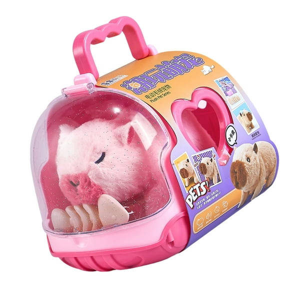 Sinyiin Soft Capybara Electric Pet Toy Children Realistic Walking Sounding Pet Raise Toy