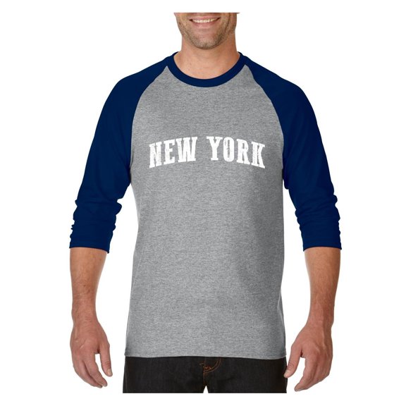 Mens Raglan Sleeve Baseball T-Shirts - New York City