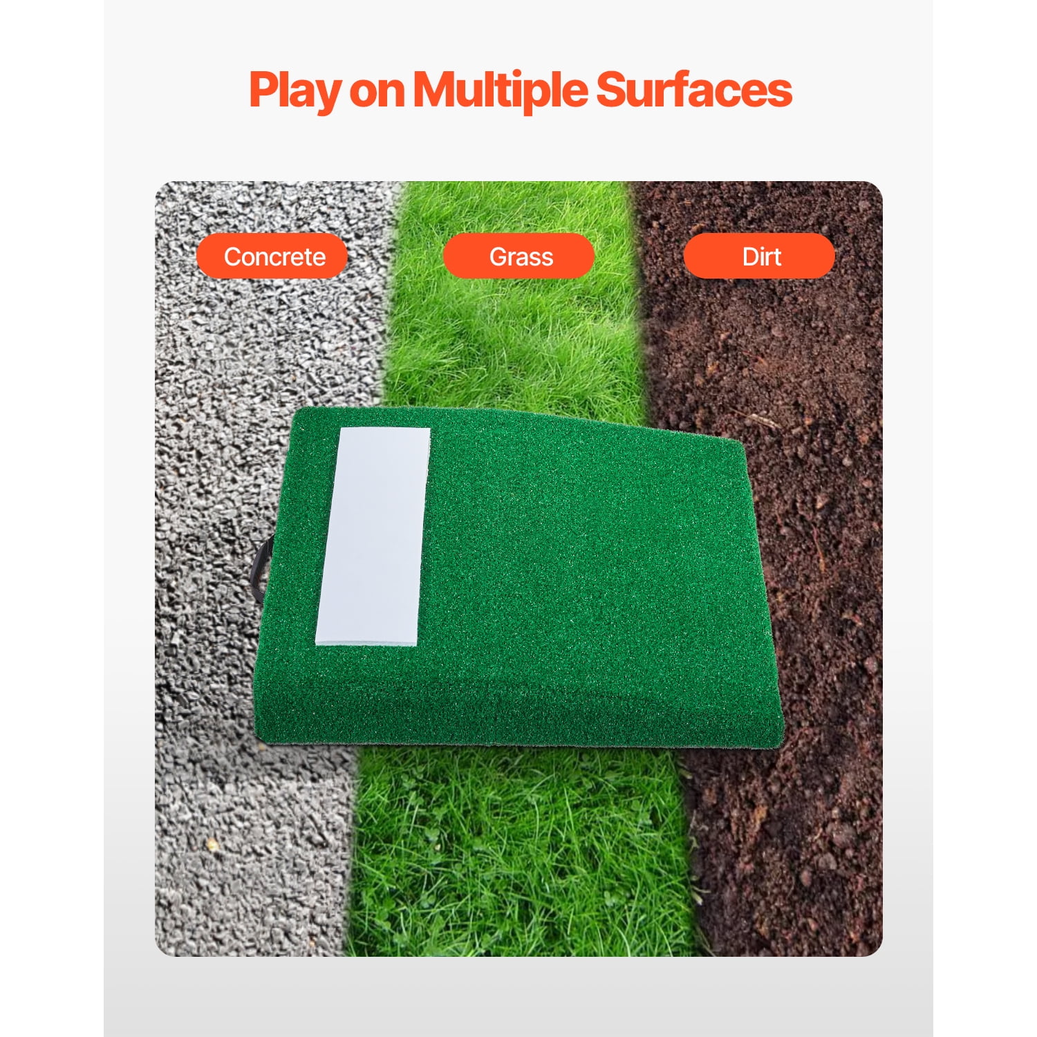 KFFKFF Pitching Hill, Mobile Baseball Thrower's Hill, 31 in Indoor Outdoor Throwing Exercise and Training Gear, Softball Throwing Helpers with Durable Grass, Pitching Leather, Transport Handle