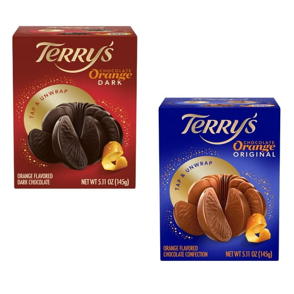 Terry's Chocolate Orange Variety Pack MDA05of 2 - One of Each - Milk Chocolate and Dark Chocolate - 5.11 oz Per Ball - Perfect for Sharing with Friends and Family