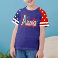 thumbnail image 4 of Blue Kids Girl Boy Crewneck Spandex T Shirts Casual Tee Tops for Child Short Sleeve Independence Day Flag Graphic Cute Summer Fall Shirts 2026 Clothing Trendy Y2K 5 Years, 4 of 4