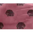 thumbnail image 4 of oneOone Georgette Viscose Fabric Elephant Block Printed Craft Fabric BTY 42 Inch Wide, 4 of 4