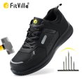 thumbnail image 2 of FitVille-zapatos de trabajo Extra anchos para hombre, zapatillas informales antideslizantes con punta resistente, transpirables para pies hinchados, soporte para ARCO, alivio del dolor, 2 of 5