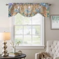 thumbnail image 6 of Summer Ocean Octopus Tie Up Valances Curtain, Adjustable Kitchen Nautical Colorful Sea Fish Coral Starfish Compass Valances for Windows Decor, Rod Pocket Short Curtains for Bedroom/Bathroom 42"x12", 6 of 9