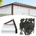 thumbnail image 2 of Heavy Duty PVC Tarp Waterproof Tarpaulin Canopy Clear Waterproof Sheet Cover 2*4, 2 of 7