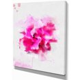 thumbnail image 2 of Beautiful Red Flower with Color Splashes - Floral Canvas Art Print, 2 of 3