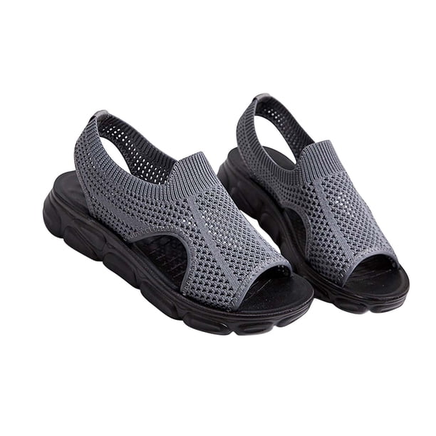 Amzcrzy Zapatos de mujer,Zapatos de mujer,Zapatillas de mujer, Sandalias de mujer con suela gruesa y boca de pez, lavables, deportivas, de malla, con punta abierta y suela blanda. Sandalias Mujer Zap