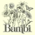 thumbnail image 2 of Men's Bambi Gray Floral Sketch Graphic Tee Beige Small, 2 of 4