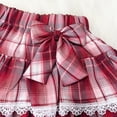 thumbnail image 3 of WIBACKER 1-12 Years Girls Plaid Ruffle Skirt with Lace Trim and Bow High Waist Toddler Kids Trendy Pleated Skirt, 3 of 6