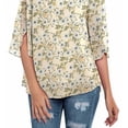 thumbnail image 2 of Camiseta Casual de Gasa,Top de Cuello Redondo para Mujer Top de Gasa de Media Manga Blusa de Gasa para Mujer Camisa Artesanía Excepcional, 2 of 5