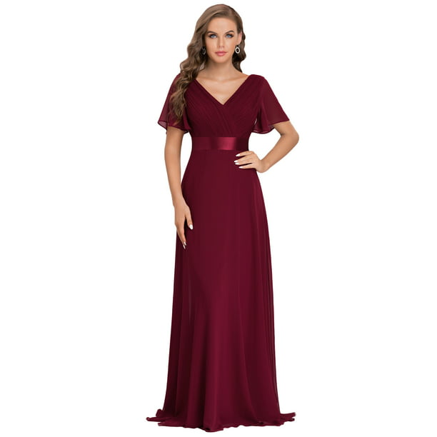Ever-Pretty Women's Ruched Bust Cocktail Dresses for Women 09890 Burgundy  US14 - Walmart.com