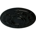 thumbnail image 3 of 29 1/4"OD x 2"P Darnay Ceiling Medallion (Fits Canopies up to 7 1/4"), Hand-Painted Jet Black, 3 of 6