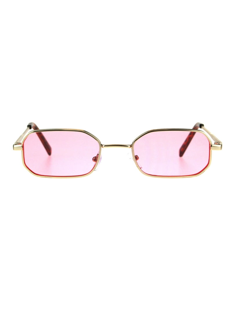 Mens Pop Color Lens Pimp Narrow Rectangular Metal Rim  display picture 3