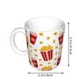 thumbnail image 2 of Yiaed Popcorn Print Ceramics Coffee,Large Handle Design,Extra Large Tea and Coffee Cup for Office and Home Mugs, 2 of 6