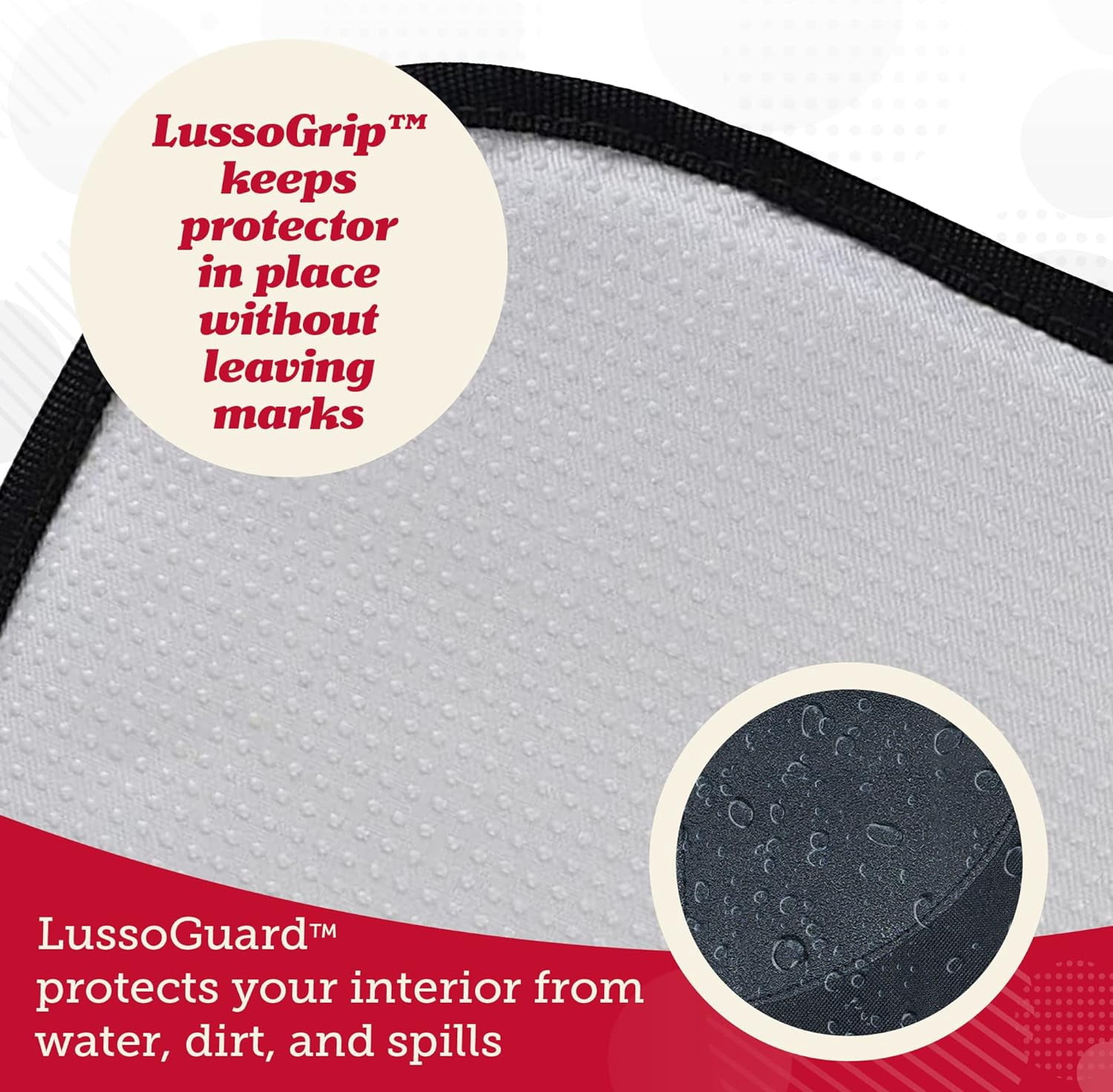 Lusso Gear | Car Seat Protector | Thick Padding, Durable, Waterproof PVC Leather | X-Large, Gray