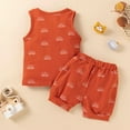 thumbnail image 3 of IROINNID Toddler Cool Boy's Printed Vest And Cute Shorts Two-piece Set, 3 of 9
