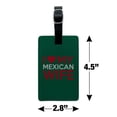 thumbnail image 5 of I Love My Mexican Wife Rectangle Leather Luggage Card Suitcase Carry-On ID Tag, 5 of 7