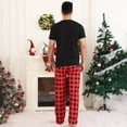 thumbnail image 4 of Matching Family Christmas Pajamas, Short Sleeve Top And Buffalo Plaid Pants Set, Christmas Memories Together, Soft Loungewear for Christmas Morning, Family Sleepwear for Xmas Eve, 4 of 4