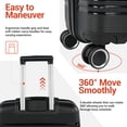 thumbnail image 4 of NiceTravel 3 Piece Hardside Luggage set, Lightweight Hard Shell Suitcase with TSA Lock Carry on and Checked Luggage, Black, 4 of 6