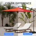 thumbnail image 2 of JEAREY 11 ft.Aluminum Curvy Cantilever Offset Hanging Patio Umbrella With Sandbag Base Orange, 2 of 5