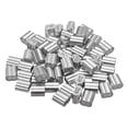 thumbnail image 1 of Manga de bucle de prensado de aluminio Uxcell, doble orificio, ferula de cable para alambre 3/16"(4mm), 1 of 7