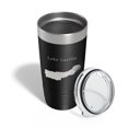 thumbnail image 4 of Lake Lucille Map Tumbler Travel Mug Insulated Laser Engraved Coffee Cup Alaska 20 oz Black, 4 of 5