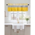 thumbnail image 2 of Valances for Windows Abstract Yellow Gray Rod Pocket Cafe Window Treatments Valance Curtains for Kitchen Bathroom Laundry Basement Windows 60"x18", 2 of 9