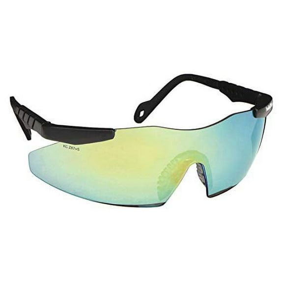 Magnum® 3G Safety Glasses, Green Mirror Polycarbonate Lens, Mirror, Black, Nylon, Universal