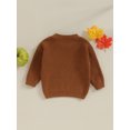thumbnail image 4 of Hirigin Toddler Baby Boy Girl Halloween Sweater Pumpkin Embroidery Warm Pullover Knit Sweaters Sweatshirt Tops Fall Winter Clothes, 4 of 8