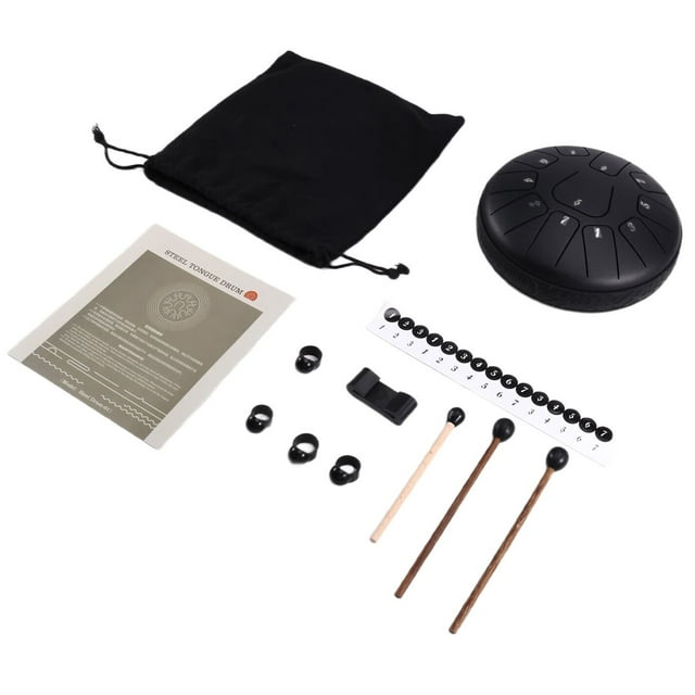 Tambor de Lengüetas de Acero de 6 Pulgadas, 11 Notas, Tonos D, Glucófono, Tambor Etéreo, Tambor de Lengüetas, Instrumento de Percusión.