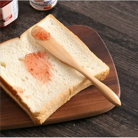 - Set of 10 Natural Wood Butter Knife Handmade cream Cheese Peanut Jam Jelly Multipurpose Spreader Knife for Toast Bagel (Burlywood)
