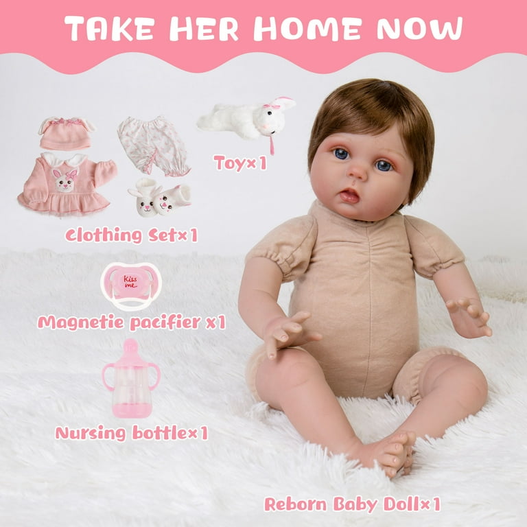 Baby Toys, Realistic Girl Doll for Kids Comes with 1x Set of