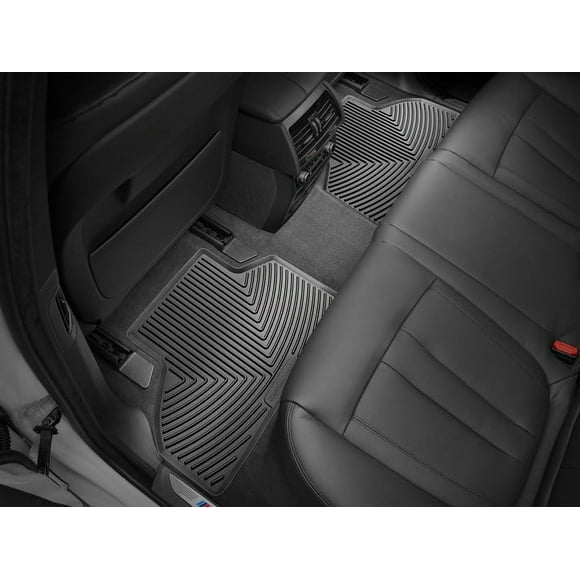 Weathertech Floor Mat W434 All-Weather; Direct-Fit; Deeply Sculpted Channels; Black; Thermoplastic Elastomer TPE; 2 Piece
