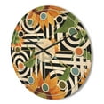 thumbnail image 3 of Designart 'Floral Botanical Retro XIV' Mid-Century Modern Wood Wall Clock, 3 of 5