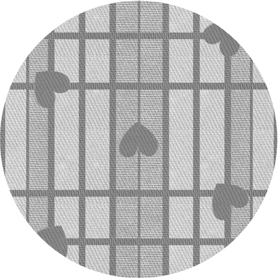 Ahgly Company Indoor Round Patterned Gunmetal Gray Area Rugs, 4' Round