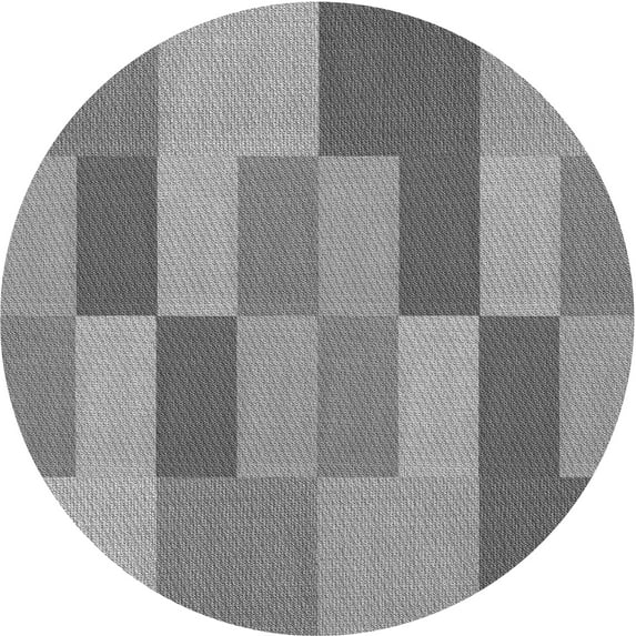 Ahgly Company Indoor Round Patterned Dim Gray Area Rugs, 8' Round