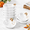 White, variant on 6-Piece Orange Pumpkin Ceramic Serving, 6 Oz, For Kitchen Baking, Dips, And Holiday Use