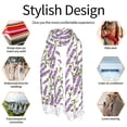 thumbnail image 6 of Shawl Wraps for Women - Lavender Flowers Leaves Oversized Fall Winter Fashion Blanket Scarf for Women, 6 of 6