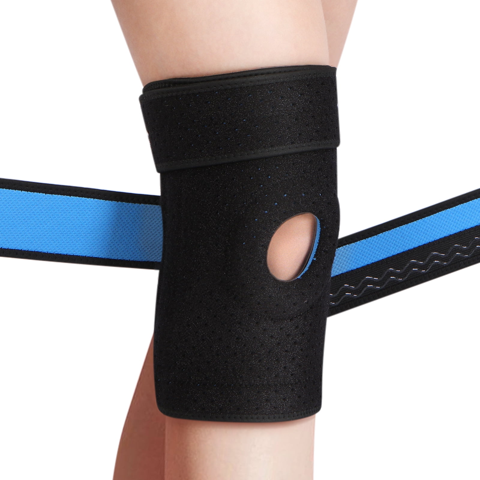 Plus Size Knee Braces for Knee Pain, Adjustable Knee Support with Side Stabilizers for Arthritis Pain, Meniscus Tear, ACL, LCL, Injury Recovery & Pain Relief For Women & Men - Black