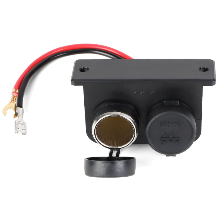 cigarette 12 volt outlet Everstart Auto Auxiliary Dual 12 Volt Power Outlet, Cigarette Lighter Socket Adapter Black