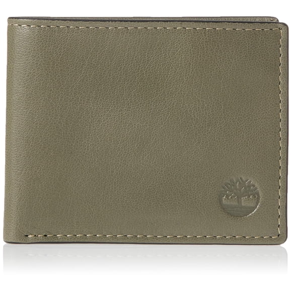 Billetera Timberland de piel gris con bolsillo abatible para hombre