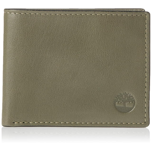 Billetera Timberland de piel gris con bolsillo abatible para hombre