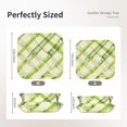 thumbnail image 3 of Multi-Size Leather Tray Four Corners Four Button Design Anti-Scratch Waterproof Convenient Cleaning Convenient Storage Lime Houndstooth Hand-Drawn Sketch_4 Small, 3 of 8