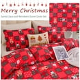 thumbnail image 3 of Smuge Christmas Duvet Cover Twin Size Comforter Cover Snowman Santa Claus Reindeer Snowflake Xmas Quilt Case Soft Bedding Quilt Cover with 2 Pillow Shams, 3 of 8