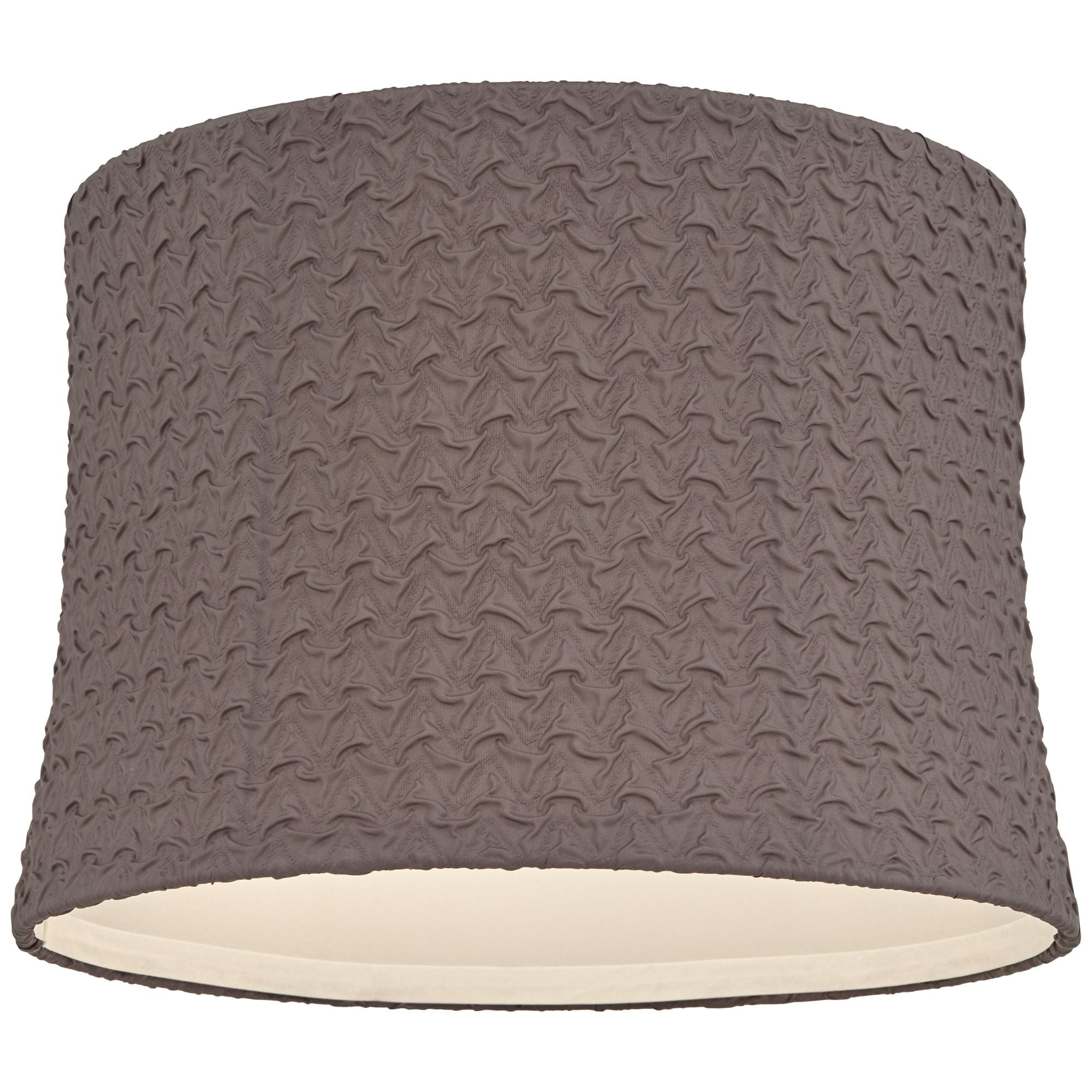 Springcrest 13" Top x 14" Bottom x 10" High x 10" Slant Lamp Shade Replacement Medium Sierra Gray Drum Softback Washer Harp Finial