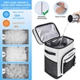 thumbnail image 3 of Mochila térmica Hulongo 30 L, impermeable, a prueba de fugas, blanca, 3 of 7