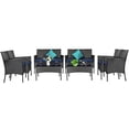 thumbnail image 1 of Gymax 8PCS Rattan Furniture Set Cushioned Sofa Coffee Table Backyard Porch Patio Navy, 1 of 4